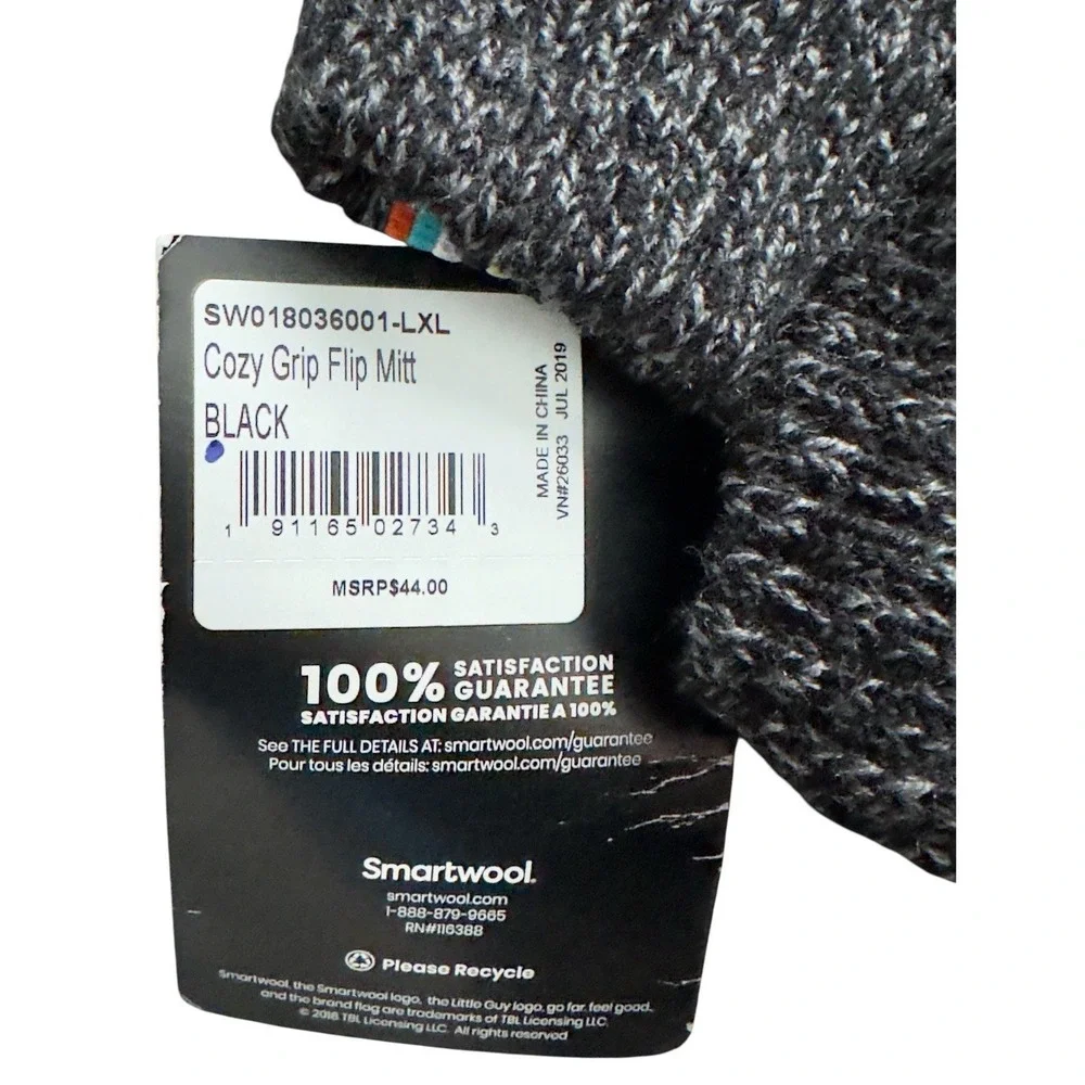Smartwool‎ Cozy Grip Flip Mittens L/XL Merino Wool